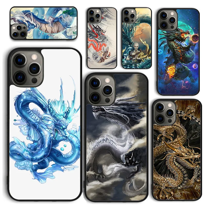 Legendary Chinese Dragon Phone Case for iPhone 16 15 14 12 13 mini PLUS X XS XR 11 PRO MAX Back Cover Fundas Shell