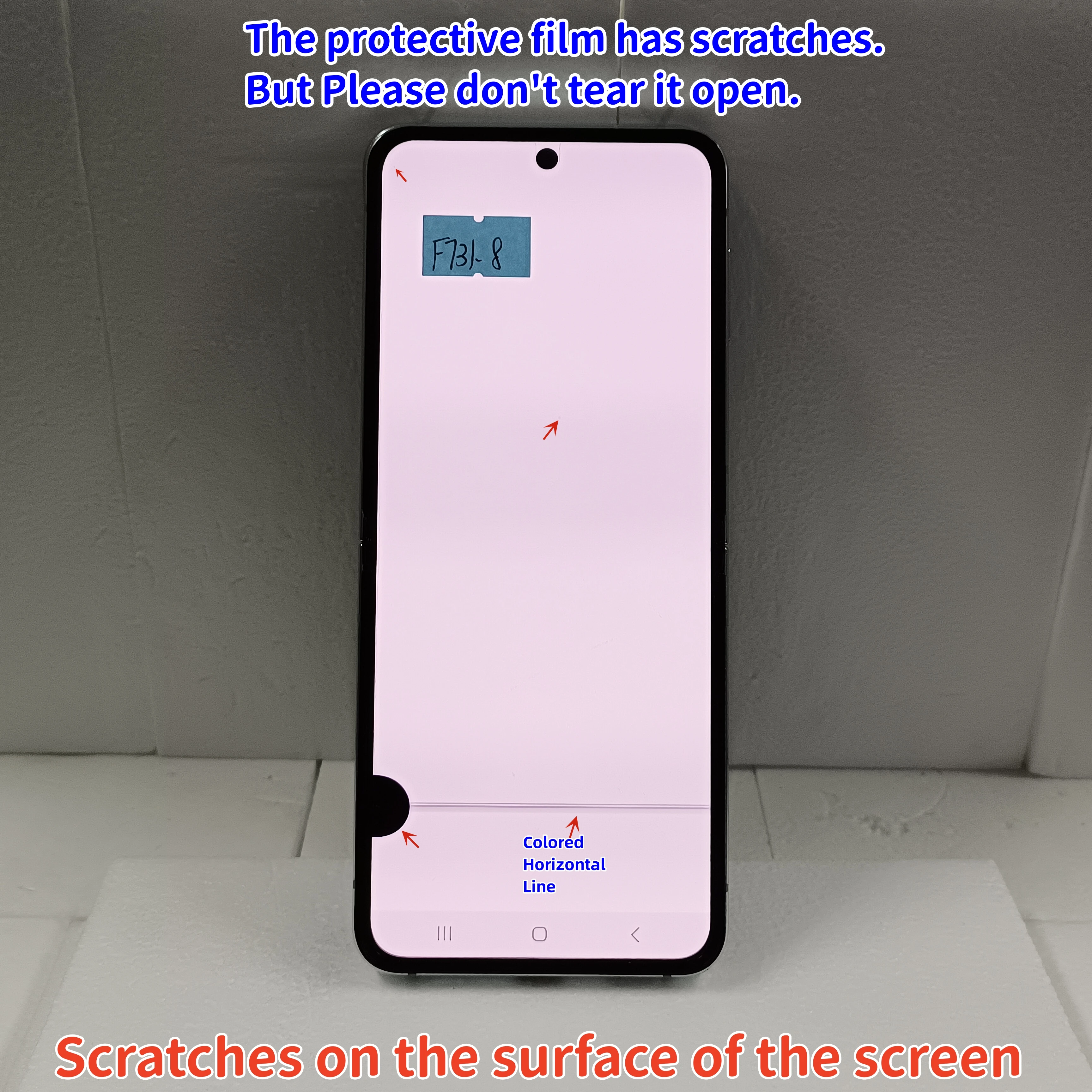 100% Work For Samsung Galaxy Z Flip 5 Lcd Display Touch Panel Screen Digitizer For Z Flip 5 F731 F731b F731u Lcd With Defects