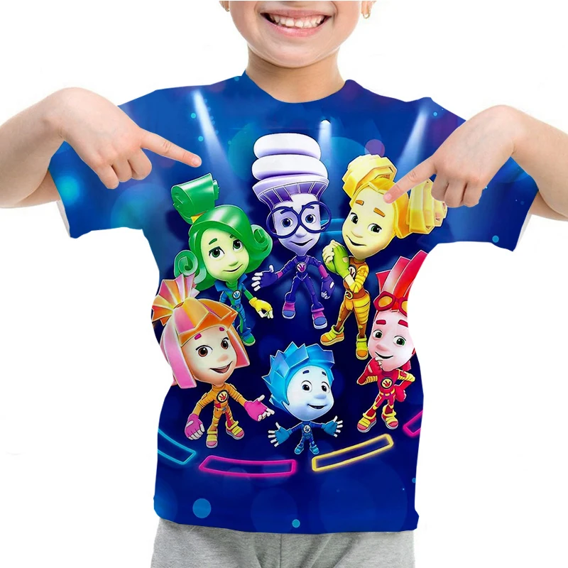 Children's Clothing The Fixies 3d Print T-shirt Girls Boys Soft Tee Summer Short Sleeve Tops Funny Cartoon Fashion Kids T Shirts
