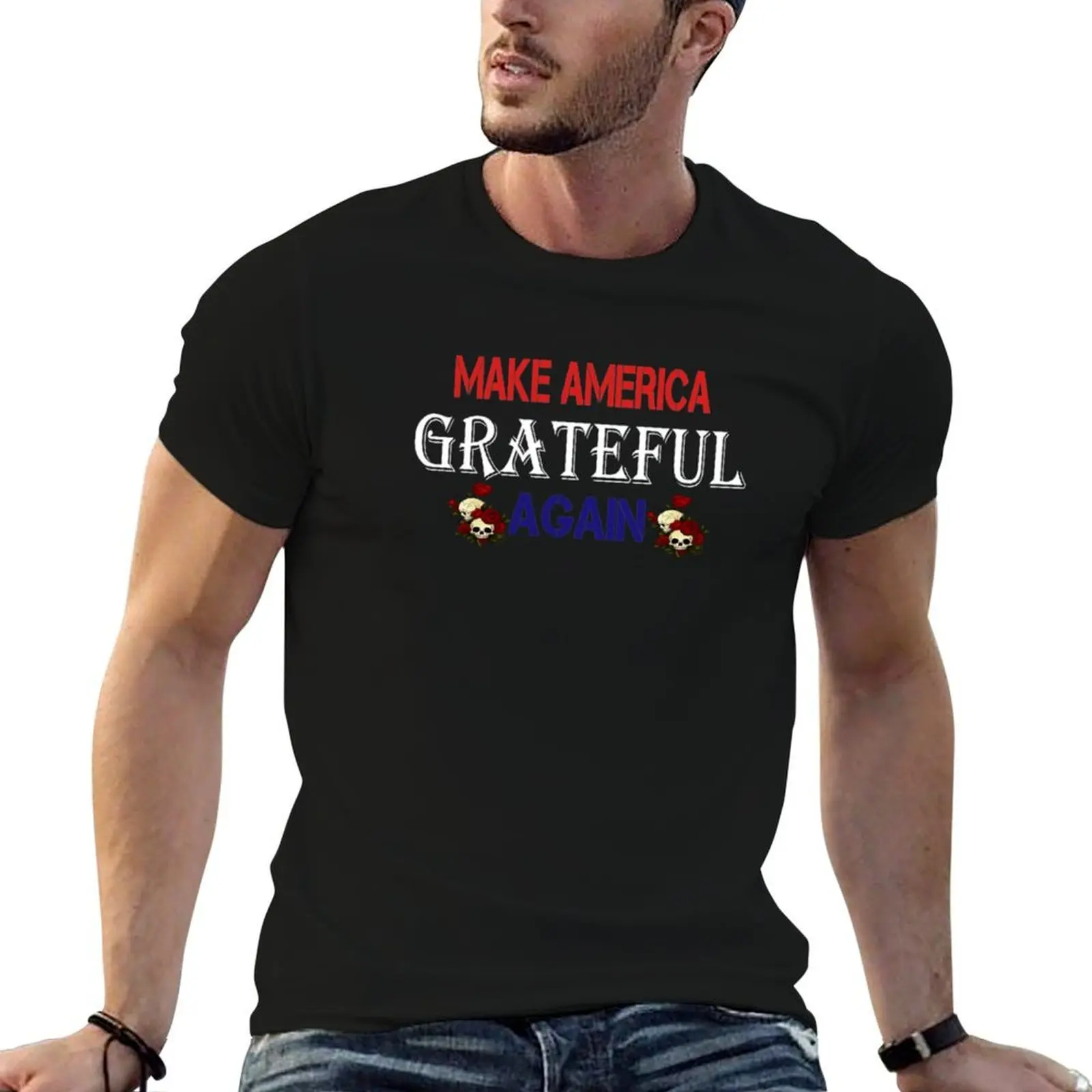 Make America Grateful Again T-Shirt man t shirt luxury black cotton t-shirt plain for man package funny t shirts cotton T-shirt