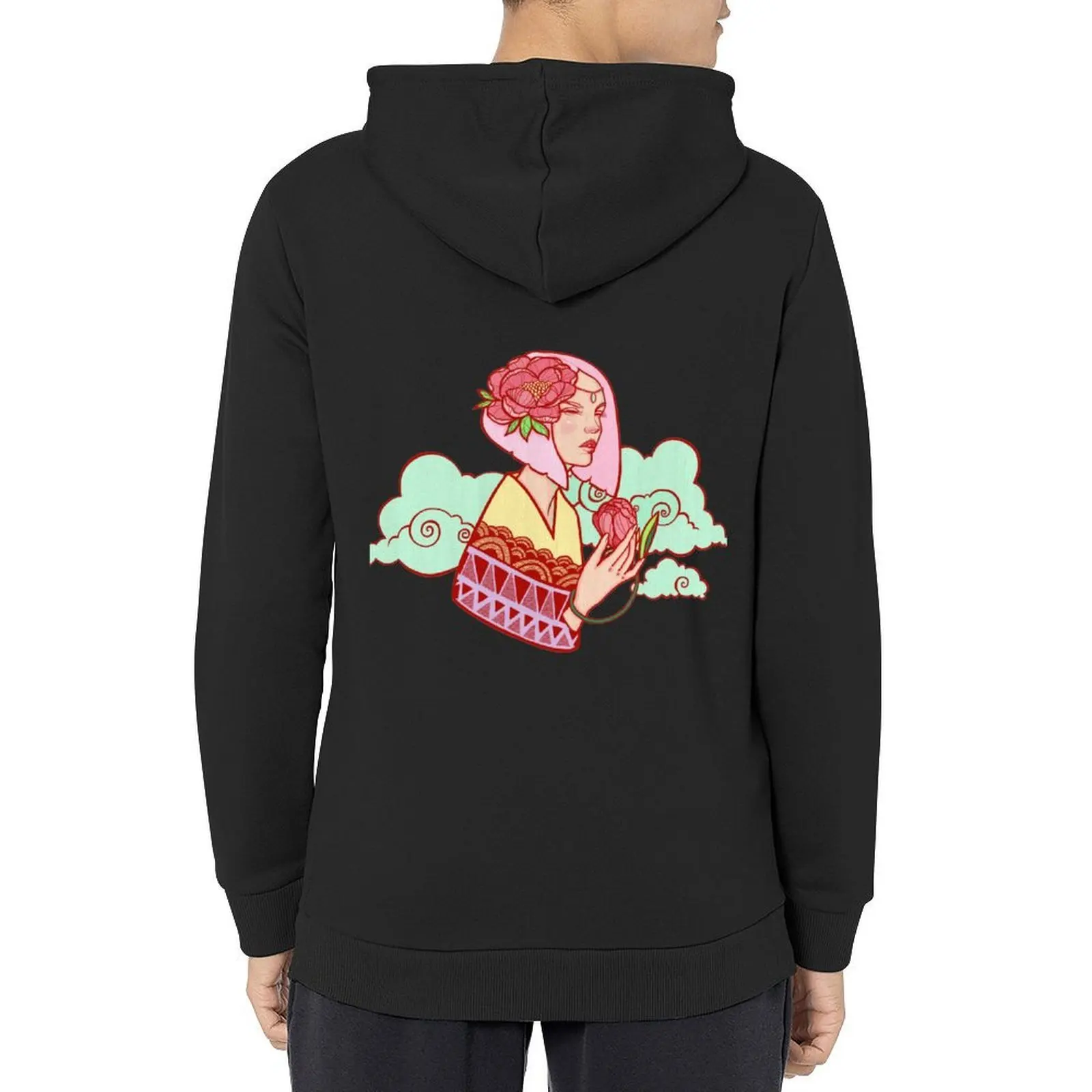 

Peony Hoodie autumn jacket men male clothes men clothing men wear hoodie for