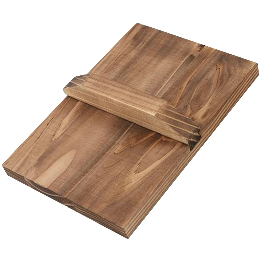 

Wooden Pan Lid Japanese Kitchen Wood Cover Ergonomic Handle Pot Cover Anti-Splashing Cooking Tool for Home Outdoor Camping