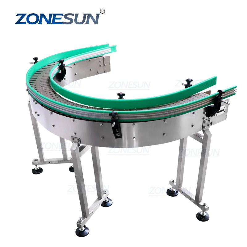 Automation 90 Degree Turning Conveyor Turn Corner Curved Camber Conveying Belt Machine for Production Line