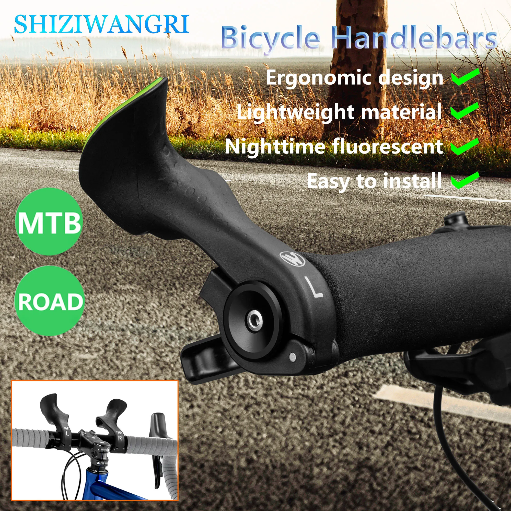 MTB Road Bicycle Handlebar End Grips Bicycle nylon Handlebar End Ergonomic Bicycle Grips Fatigue Relief Bicycle Accessories