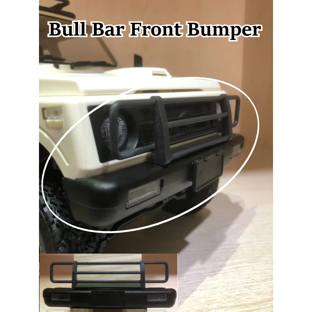 Bull Bar Front Bumper Grille Guard custom size RC Crawler Upgrade Accessory for WPL C74 1/10 Off Road Rock Crawler RC Model Part view 4