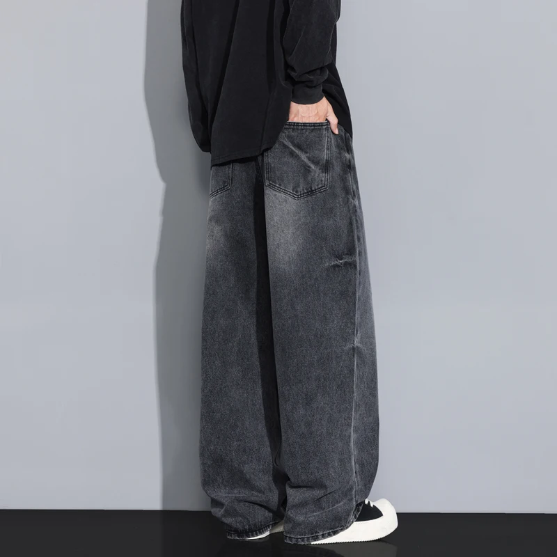 خمر الخريف الرجال الجينز موضة عادية الكورية طالب بلون السراويل شخصية غسل الذكور الدنيم السراويل