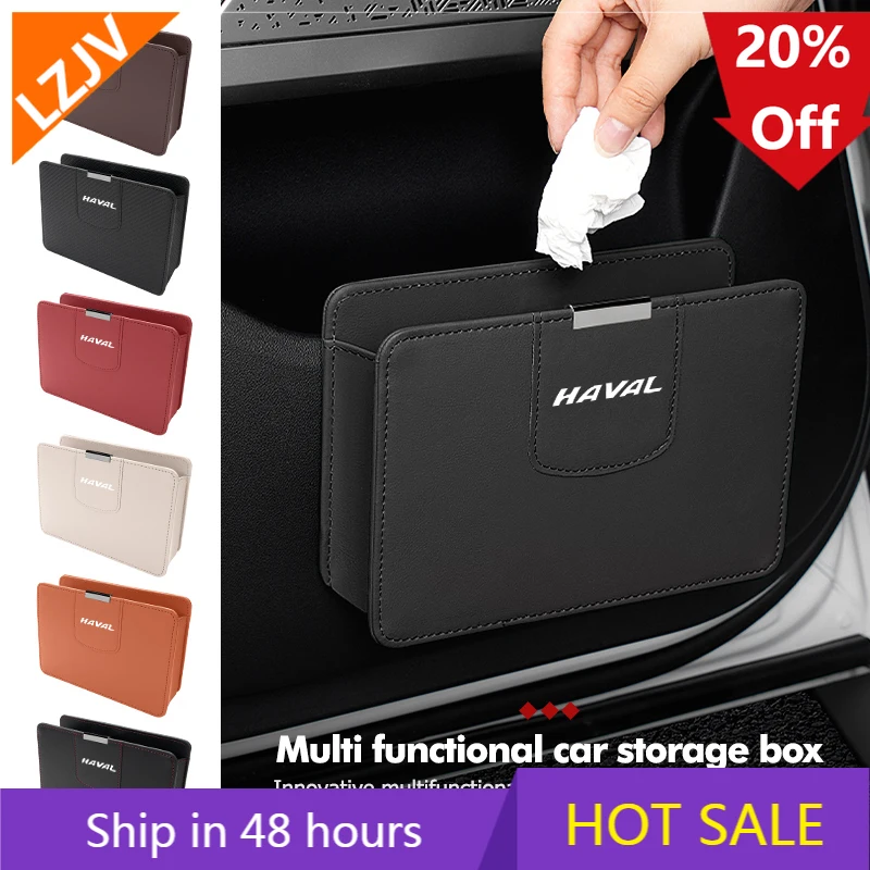 For Haval Leather Car Storage Box Door Side Trash Can Tissue Collecting Great Wall F7 H6 H1 H2 H3 H4 H5 H7 H8 H9 M4 M6 F5 F9