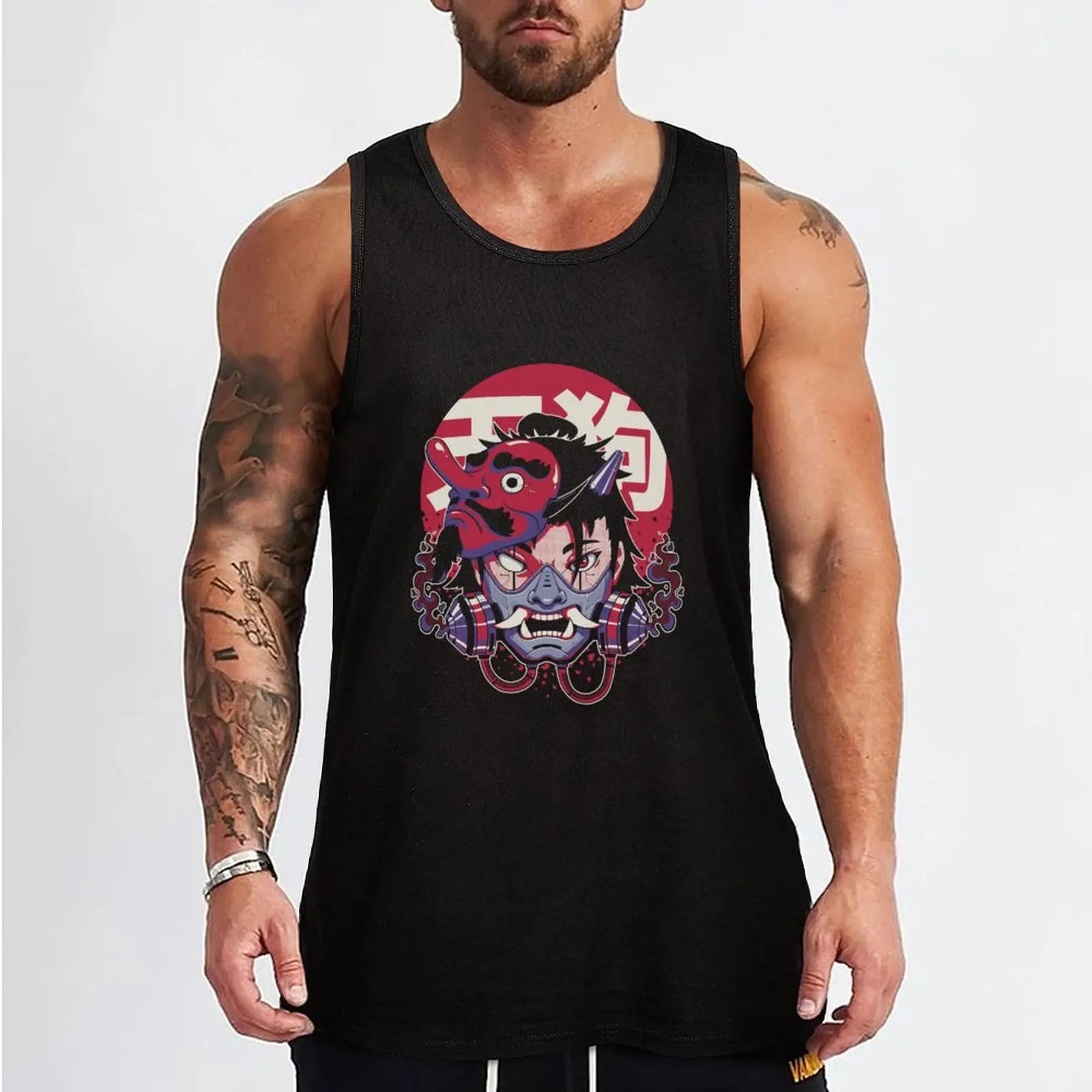 Cyber Tengu Tank Top basketball Men's gym clothing sleeveless tshirts for men