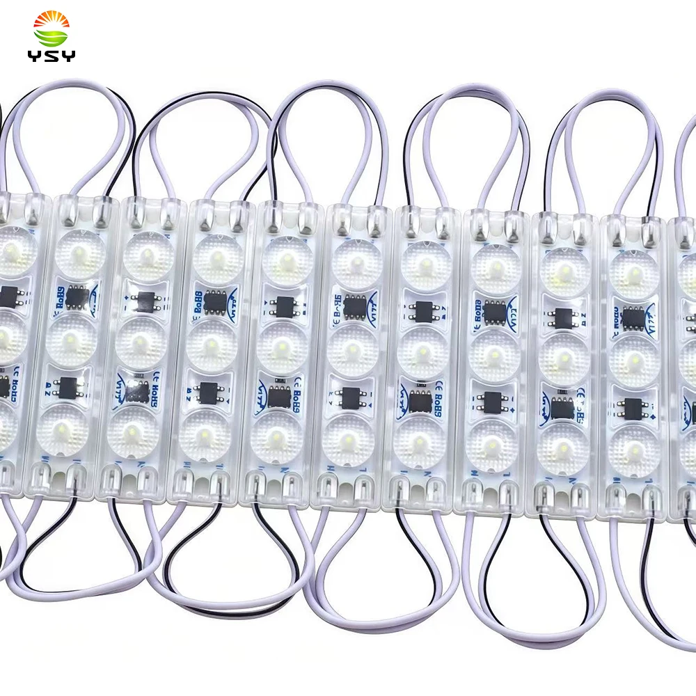 100pcs 220V AC LED Module White Decorative Light for Letter Sign Advertising Signs with Tape Adhesive Backside