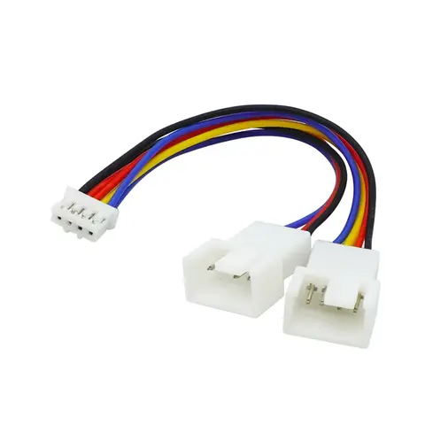 PC 그래픽 카드 2.0 마더보드 PH2.0 4 핀-3/4 핀 CPU PWM 선풍기 어댑터 케이블 커넥터, 1-2 Y 스플리터 코드 주석 도금 구리