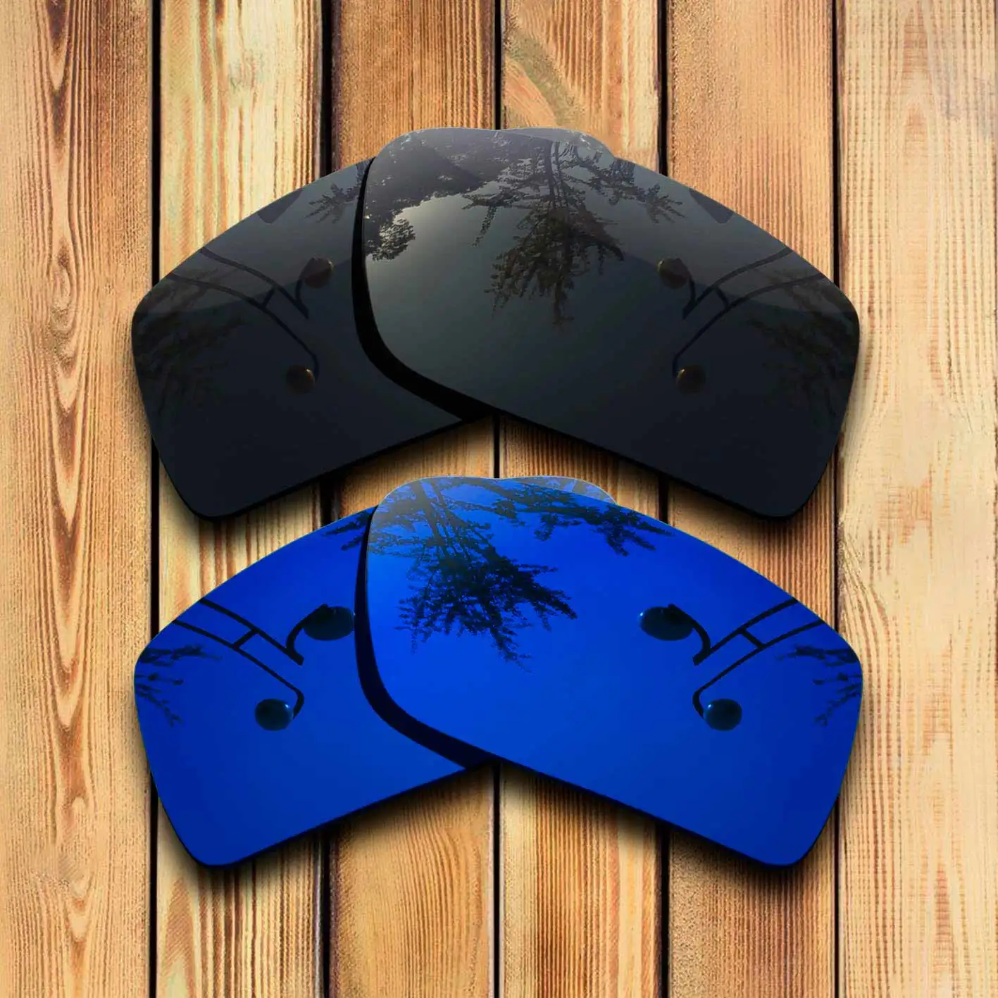 100% Precisely Cut Polarized Replacement Lenses For-Spy Optic General Sunglasses Solid Black& Deep Blue Combine Options