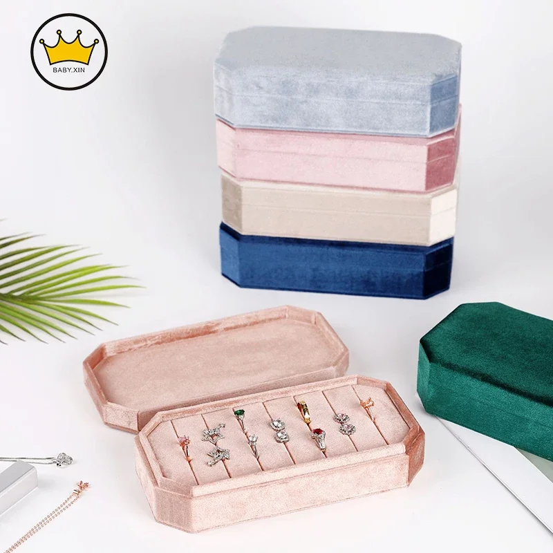 

Velvet Ring Jewelry Box Jewelry Storage Box Ring Box Tray Display Rack Rings Holder Container for Drawer