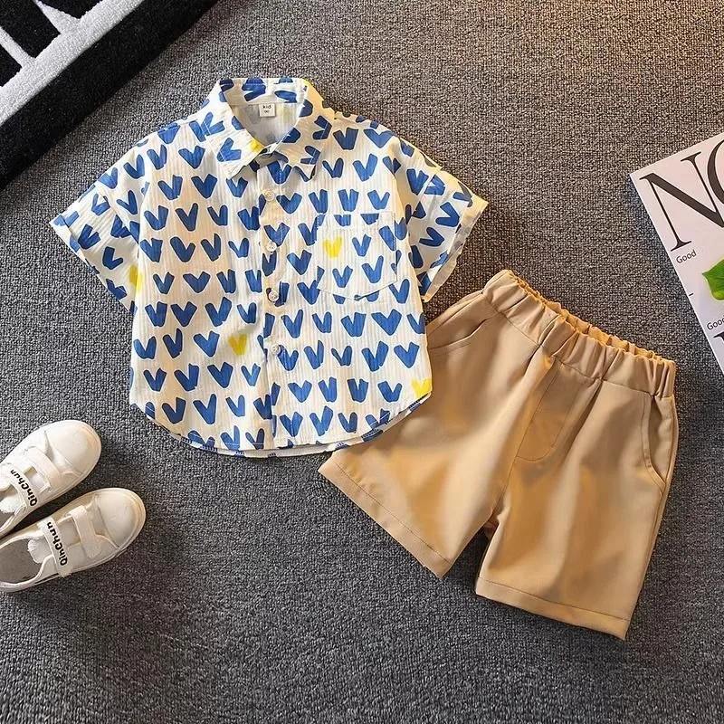 Summer Boys' Short Sleeve Shirt Stylish Trendy Toddler Kids T Shirt Cool Streetwear for Medium Small Boys Fashion Clothing