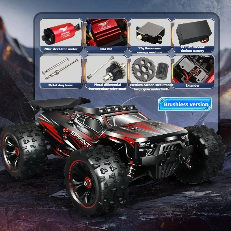 لعبة سيارة أشياء رائعة هدية مضحكة - 90 كم / ساعة شاحنة 4WD Rc عالية السرعة، 1: 14 سيارات Rc للتسلق على الطرق الوعرة بدون فرش #6