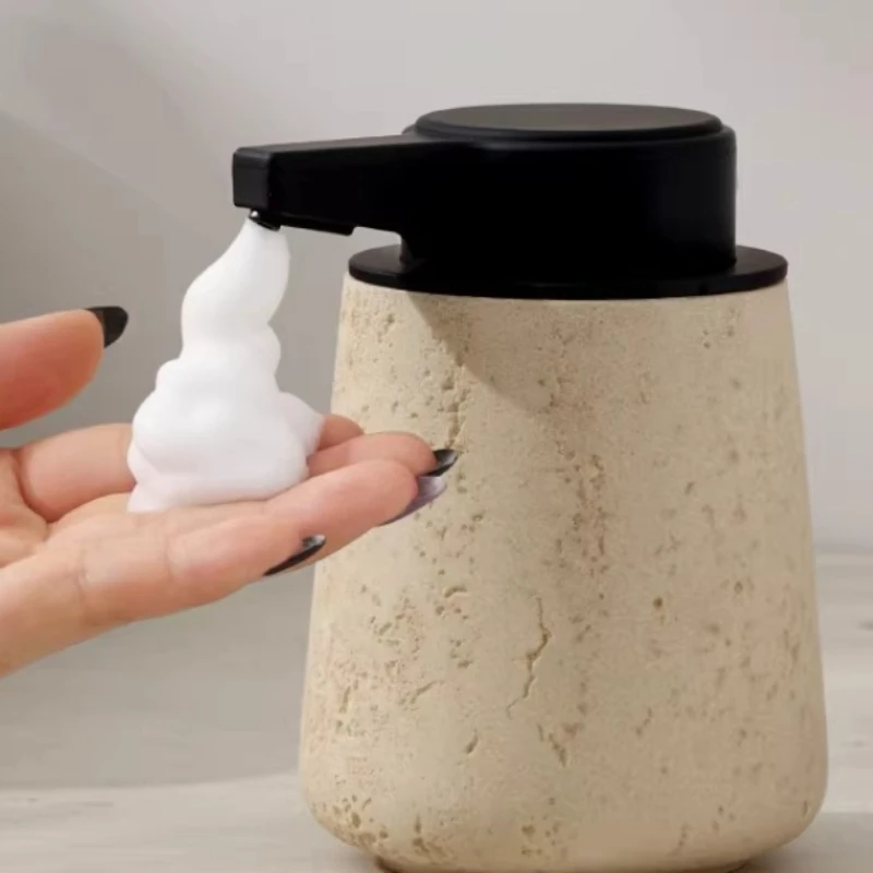 

Automatic Foam Soap Dispenser, Travertine Touchless Hand Washer, Infrared Sensor for Kitchen Bathroom, Modern Home Decor