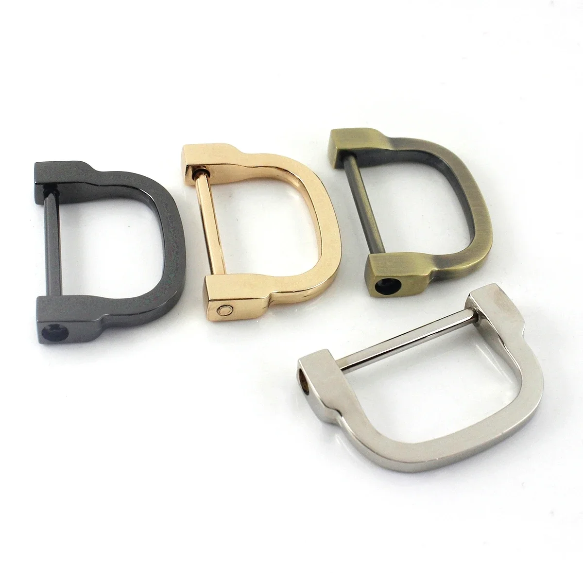 1PC Metal D-ring Buckle Shackle Screw Clasp Pin Joint Connecter Leather Craft Bag Strap Parts Accessories