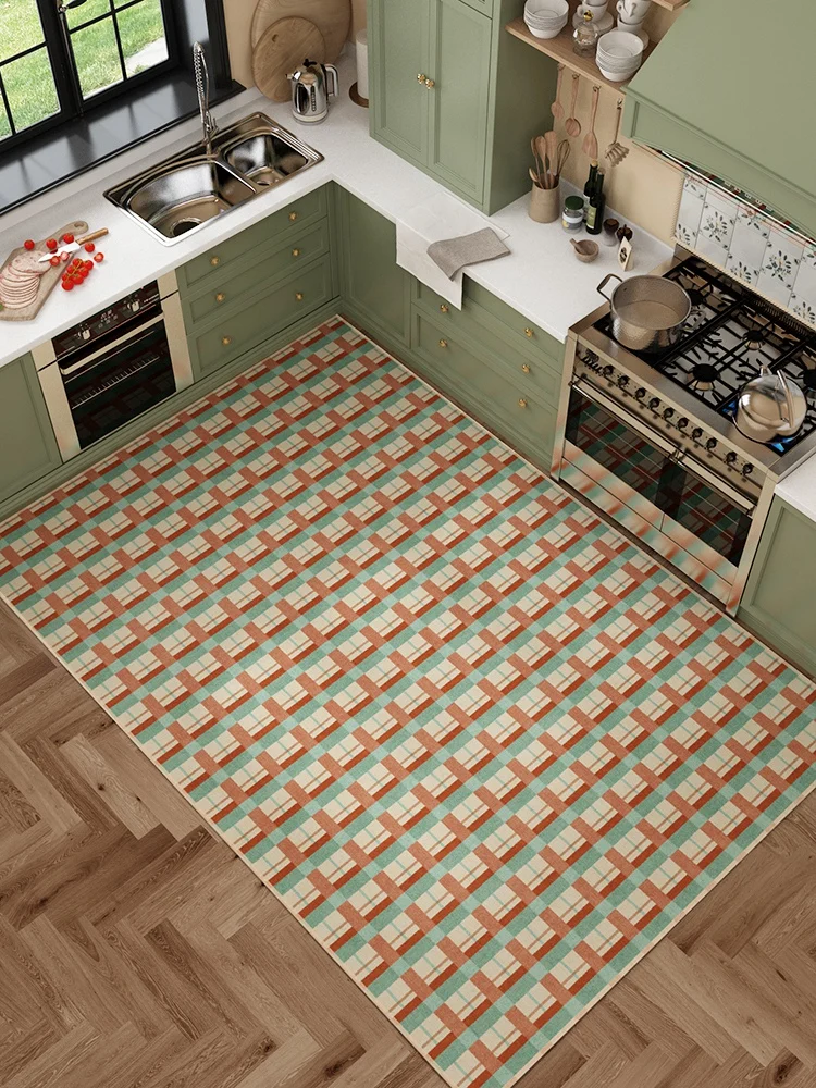 Waterproof PVC kitchen mat, new home style, wash free, dirt resistant, non-slip, oil resistant