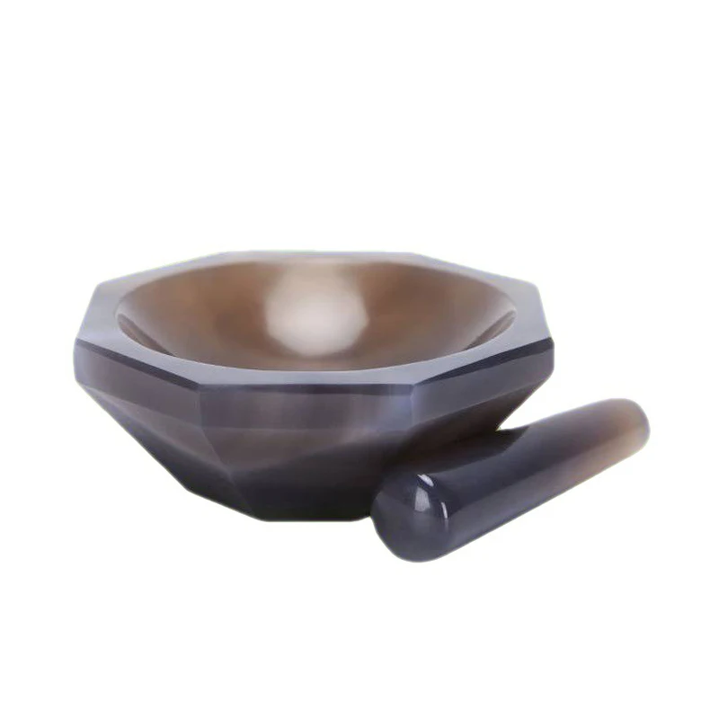 1set Lab Inner Diameter 30mm To 130mm Natural Agate Mortar and Pestle A-GRADE for Chemistry Laboratory Grinding