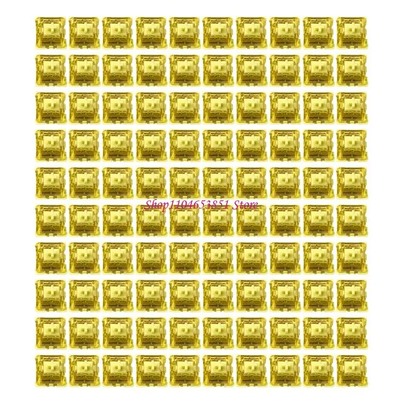 10/30/50/100Pcs Yellow Linear Keyboard Switches Quiet Long Life Linear