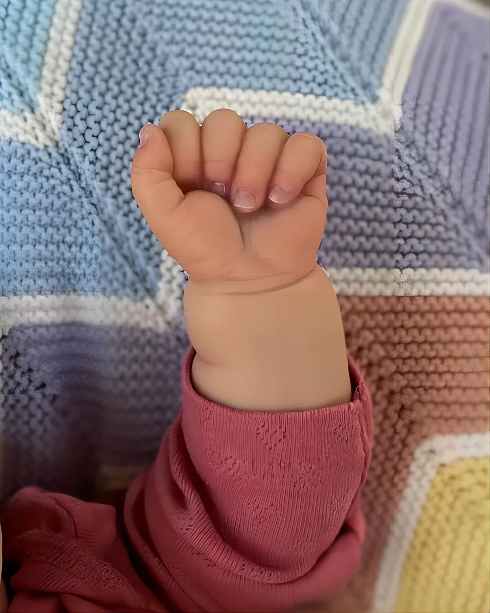 48 cm fertige wiedergeborene Puppe, schlafende Pfirsiche, weicher Körper, lebensechtes Baby mit 3D-Haut, mehrere Schichten Adern, Muñeca Bonecas Bebe Reborn