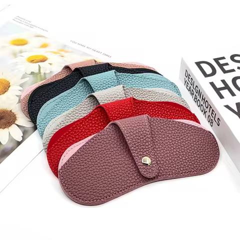 Glasses Case Women Leather Soft Glasses Bag Holder Fashion Portable Sunglasses Accessories Eyeglasses Case Sunglasses Box 1PC