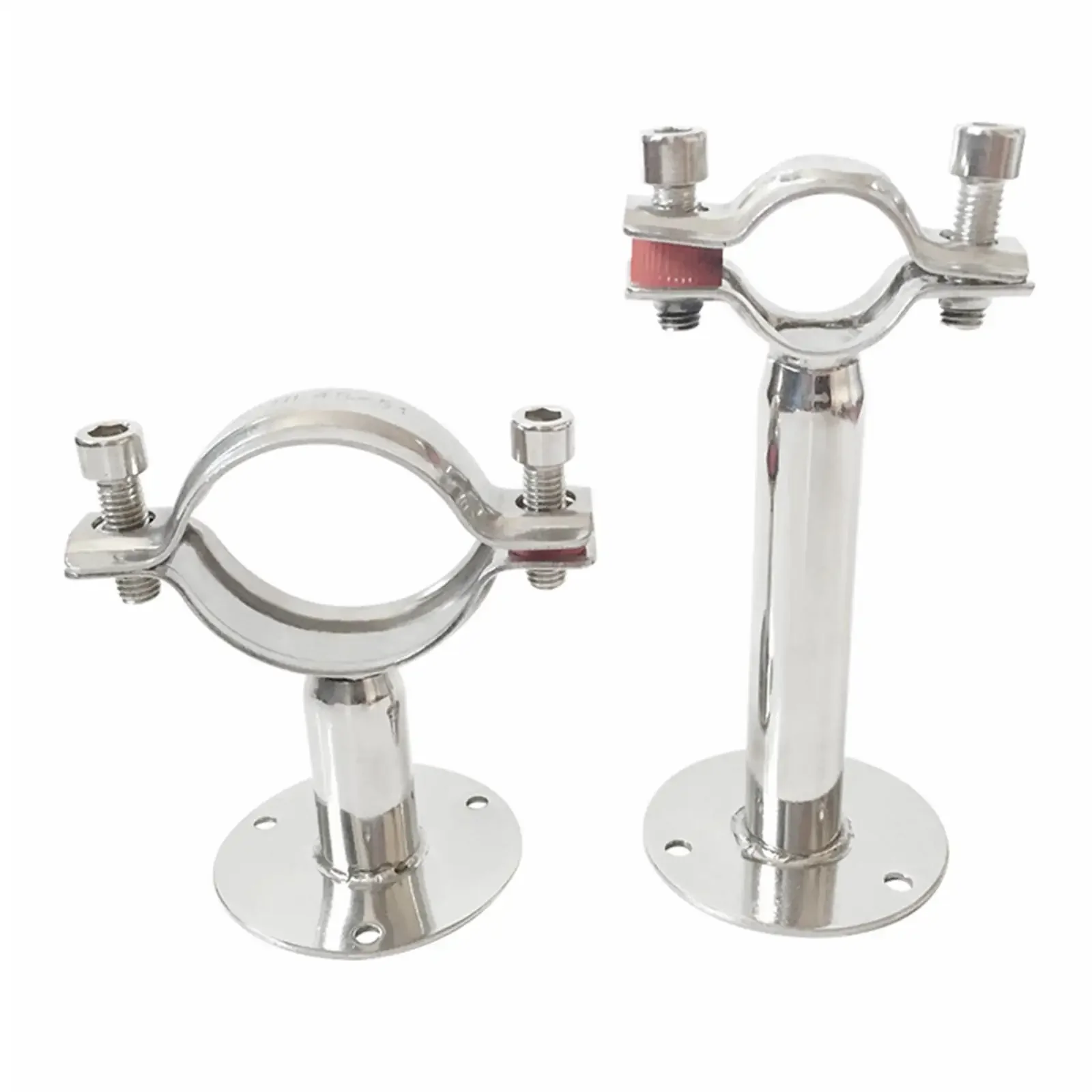 51 Mm 2 "Rvs Pijp Klem Ondersteuning Beugel Met Bodemplaat Pole Lengte 100 Mm