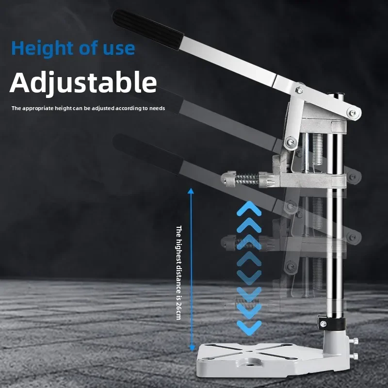 Aluminum Bench Drill Stand Electric Drill Clamp Base Frame Drill Holder Power Grinder Accessories For DIY Woodwork