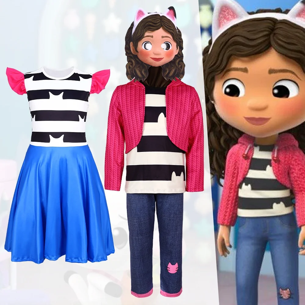 

Детский карнавальный костюм на Хэллоуин, новый кукольный домик Габби, одежда, лето 2021, сценическое представление, традиционный ханьфу