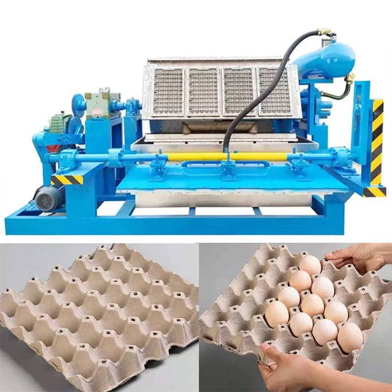 Egg Tray Machine Industrial Pulp Molding Production Equipment Paper Egg Carton System Waste Paper Recycling Packaging Industry view 4