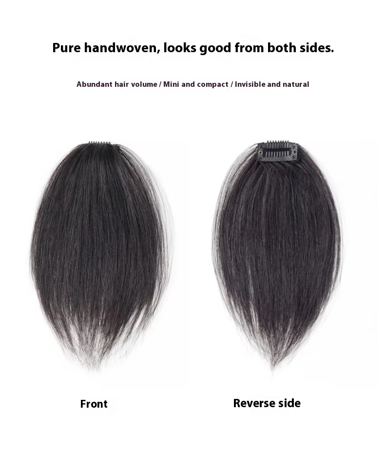 풀 헤어 가발 패드 두꺼운 측면 일체형 여성용 헤어 교체용 핸드메이드 헤어 패드 펌 및 염색 가능
