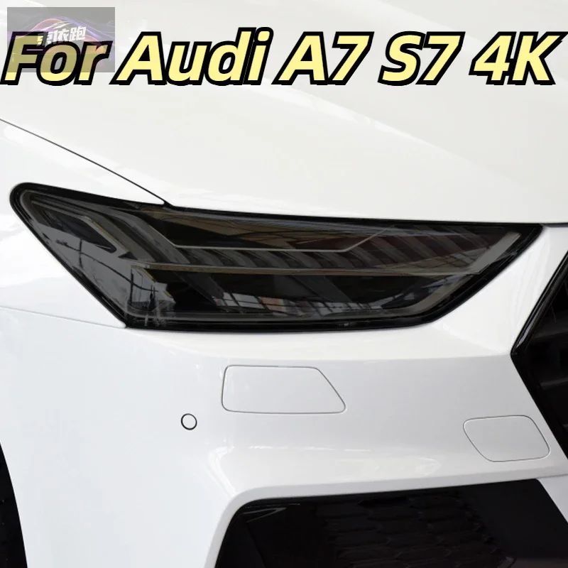 

For Audi A7 S7 4K 2019-Present Car Front Rear Headlights Protective Film Anti Scratch Black Transparent TPU Sticker Accessories