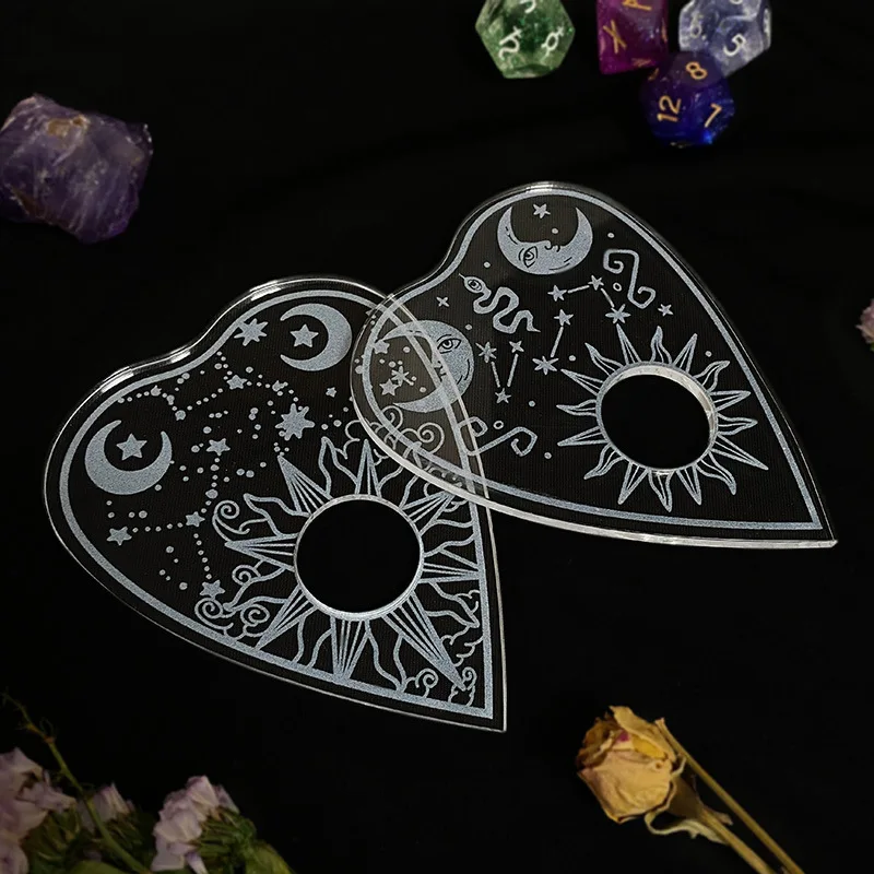 1PC Acrylic Energy Stone Stand Crystal Positioning Plate Ouija Board Decoration Crafts