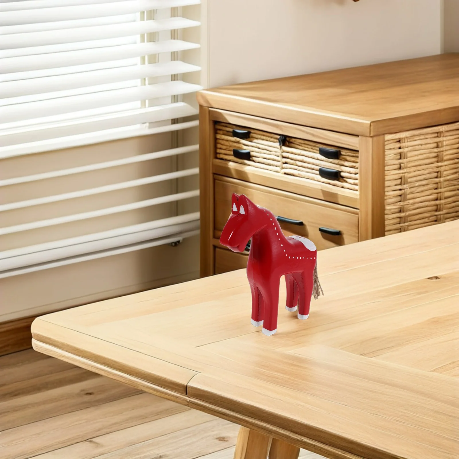 

Wooden Horse Carving Home Ornament Rustic Decorative Handcrafted Sculpture for Living Room Office Table Display