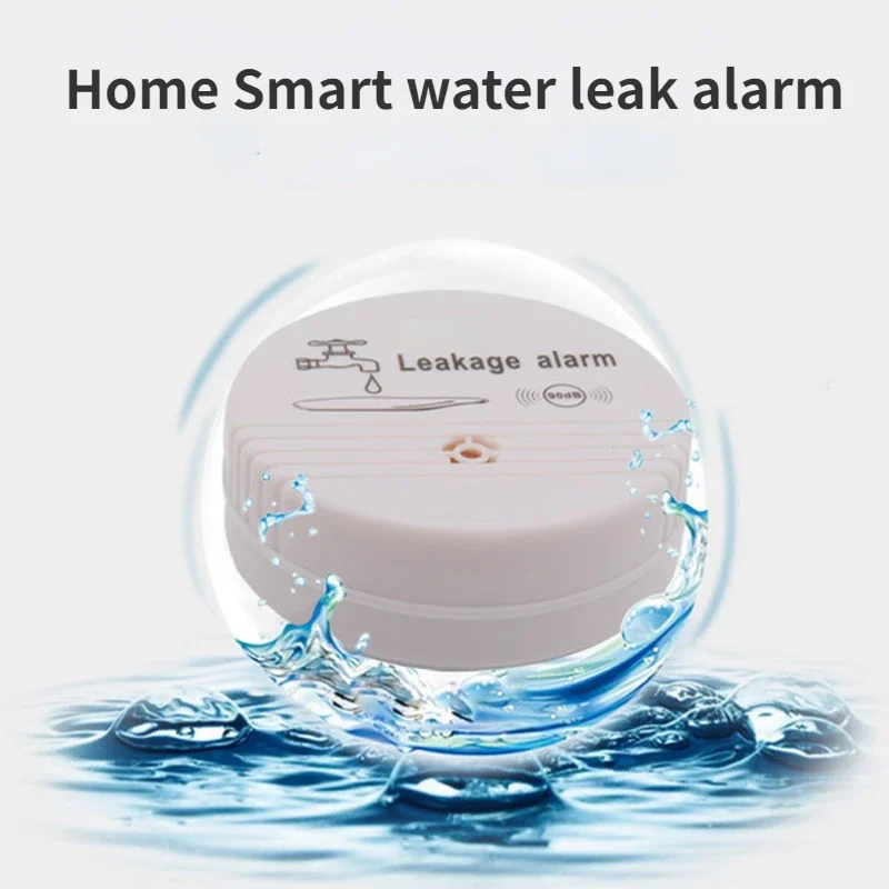 Sensor de fugas de agua independiente inalámbrico, alarma de fugas de agua de volumen 85 DB para el hogar, cocina, inodoro, Detector de suelo