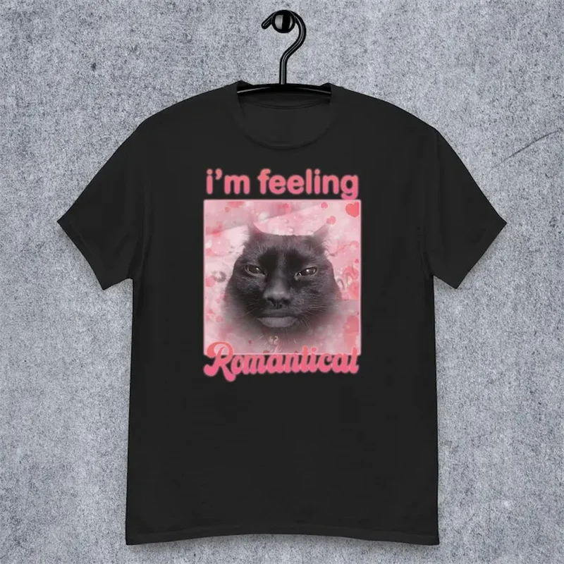 

Funny Ugly Cat Pattern T-shirt For Men Clothing 3D Print Short Sleeve Solid T Shirts Humour Streetwear Personality Casual Tee