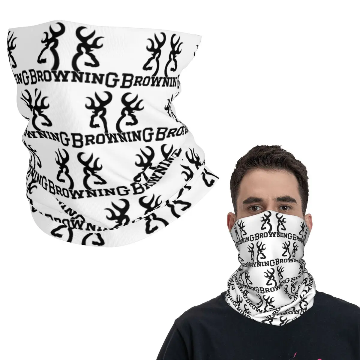 

B-Browning Logo Bandana Neck Gaiter Printed Face Scarf Multi-use Headwear Running For Men Women Adult
