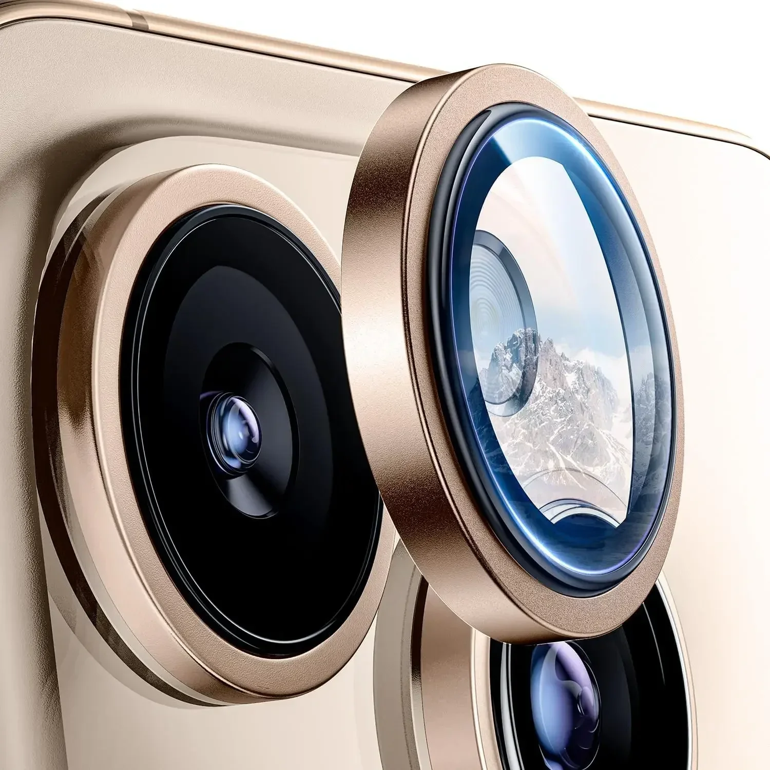 Desert Titanium Tempered Glass Camera Lens Protector Cover For IPhone 16 Pro Max 15 Plus 14 16Pro 16Plus Protection Accessories