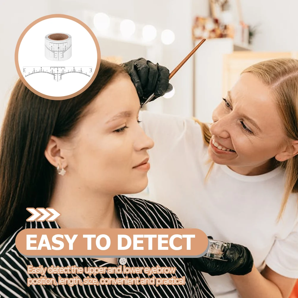 50 pçs posicionamento sobrancelha linha marcadores profissional sobrancelha mapper desenho régua medição shaper nivelamento ferramenta de maquiagem