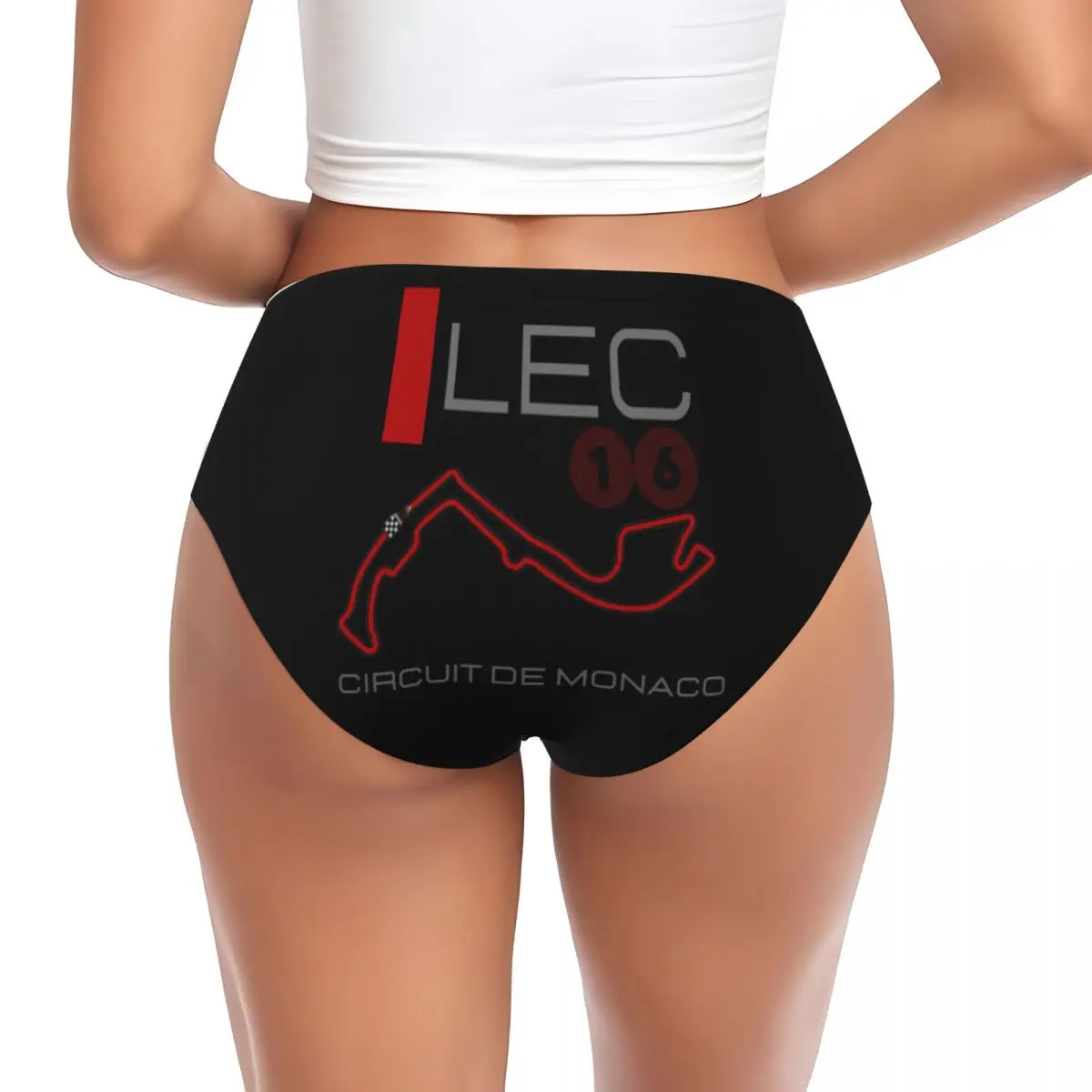 Custom Charles Leclerc 16 Briefs Underwear Women's Comfortable Stretch Circuit De Monaco Panties