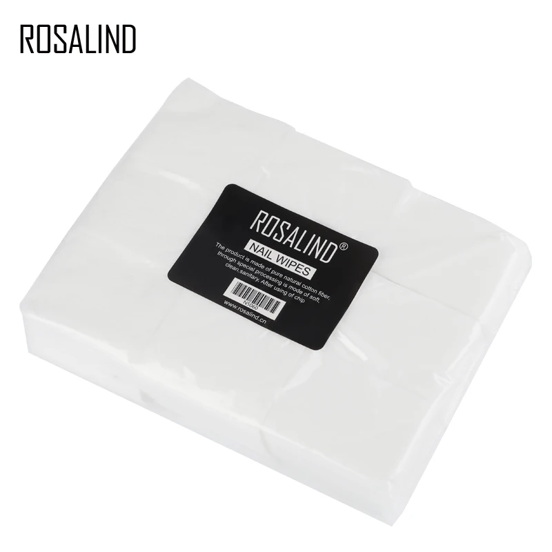 ROSALIND 900PCS/Lot Lint Free Napkins Nail Degreaser Soft And Sanitary Nail Polish Remover Wipes Cotton Degreasing Nail Art Tool