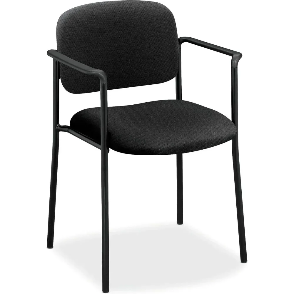 

Waiting for Seats, Ergonomic Design and Stacking Scatter Side Chair, Armless, Black Fabric - Armless,Waiting for Seats