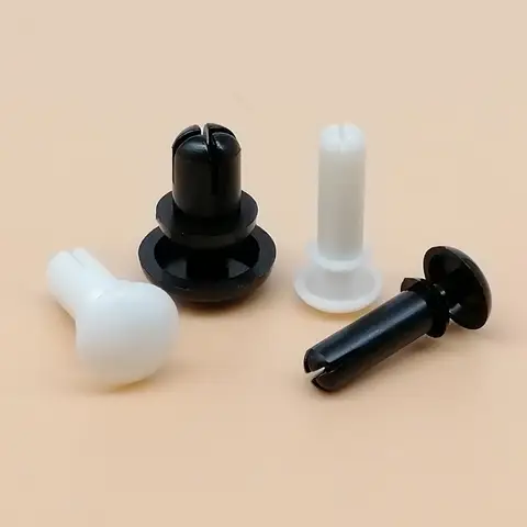 50pcs 2mm 2.6mm 3mm 3.5mm 4mm 5mm R Type Nylon Plastic Press Rivet Clip Fastener Expansion Tube Anchor Plug for PC Board Fixing