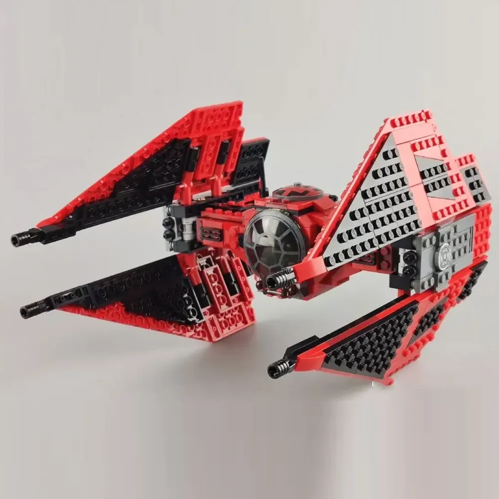 

496 шт. технические строительные блоки истребителя Major Vonreg's TIE с 4 фигурками MOC, сборочные кирпичи, игрушки, подарки для мальчиков и взрослых