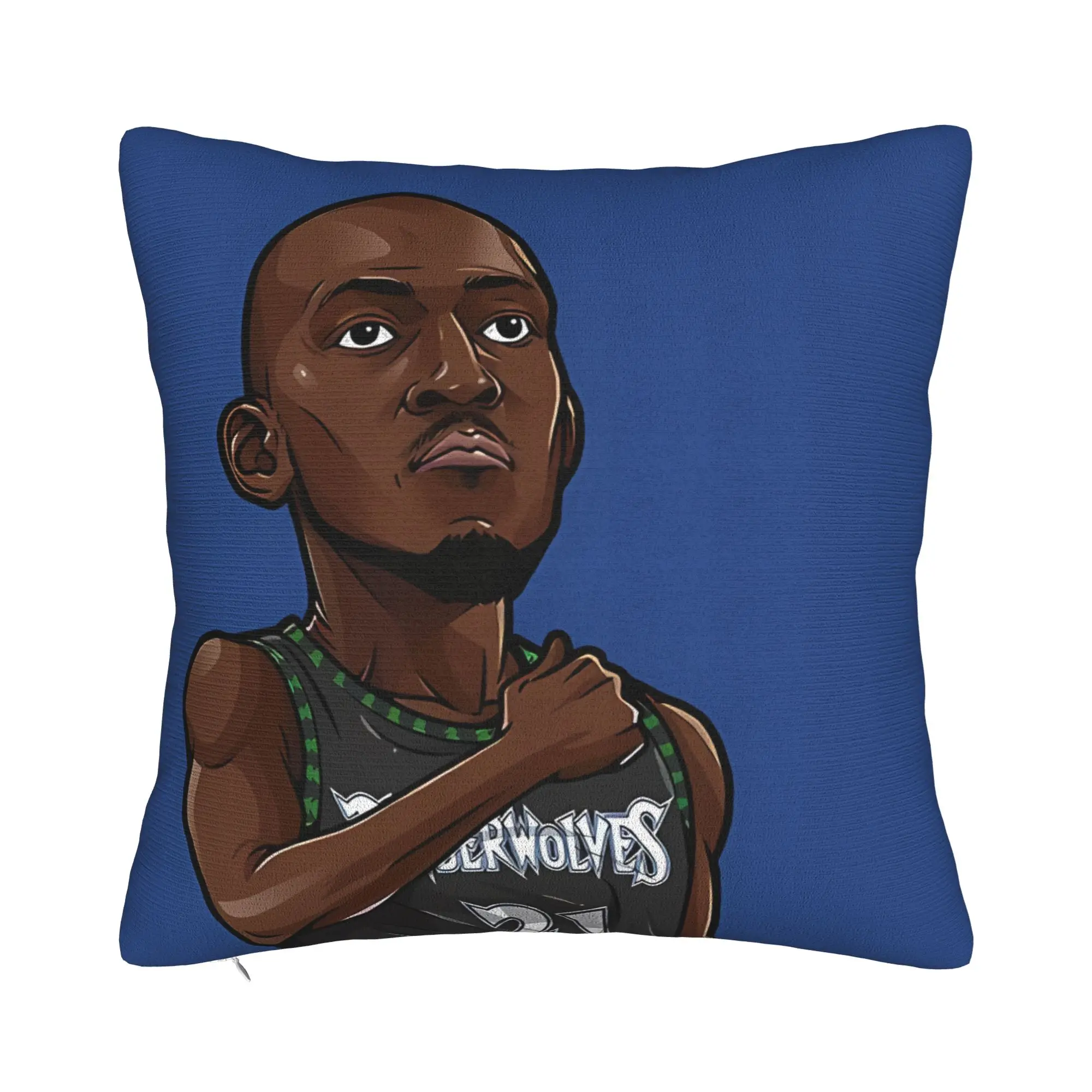 Kevin Garnett 21 Chibi para porche, patio, sofá, sala de estar, fundas de almohada para exteriores, funda de almohada Kevin Garnett, suave y duradera