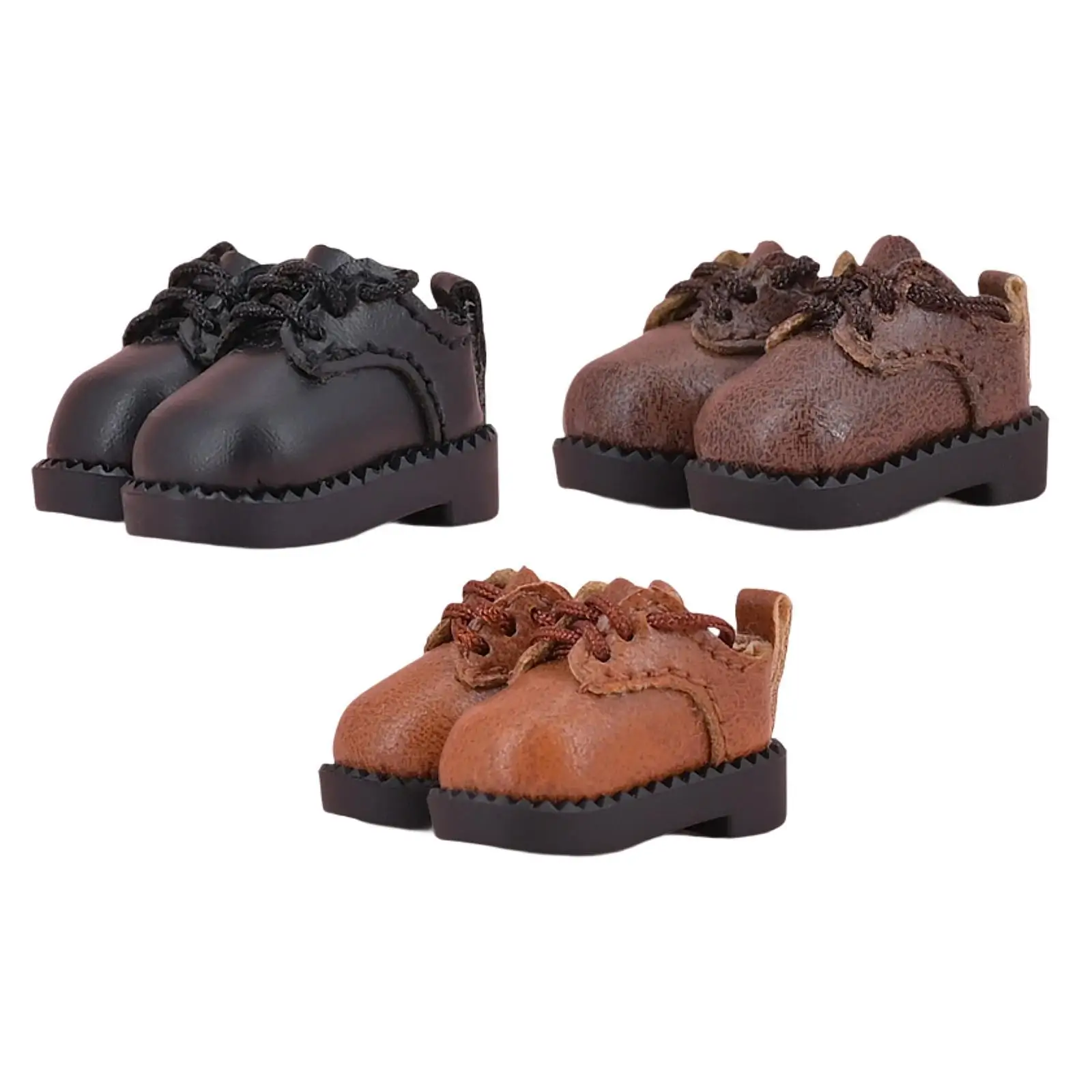 

Doll Classic Shoes for 1/12 Doll Pretend Play Toy Fashion Doll Lace up Shoes