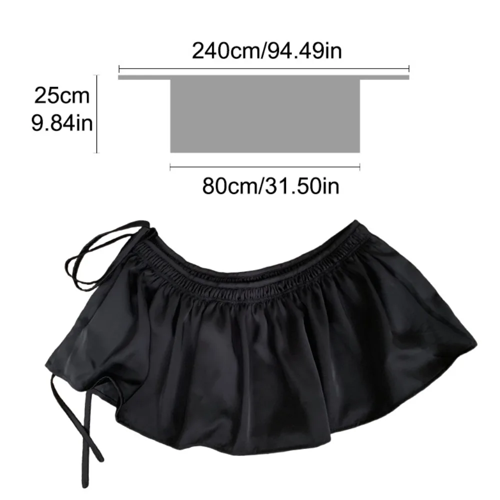 Hip-hop Layer Outfits Skirt Shirt Extender Sweet Lace Up Hip Scarf Solid Color Y2K Ruffled Edge Waistband Dance Accessories