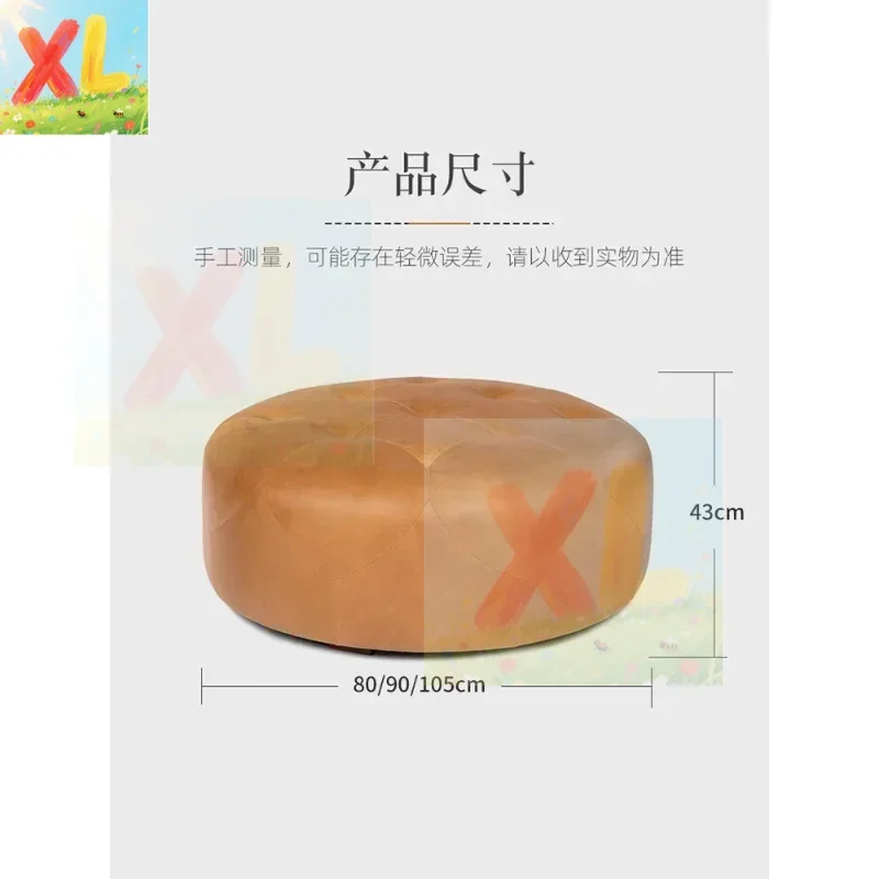 

Light luxury simple modern cloakroom sofa stool Nordic stool luxury clothing store sofa stool round pedal changing