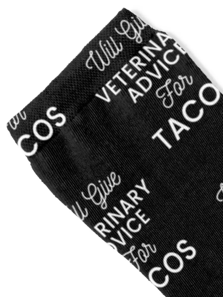 Will give veterinary advice for tacos typography design for Mexican food loving Vets Socks cute floral Socks Female Men's