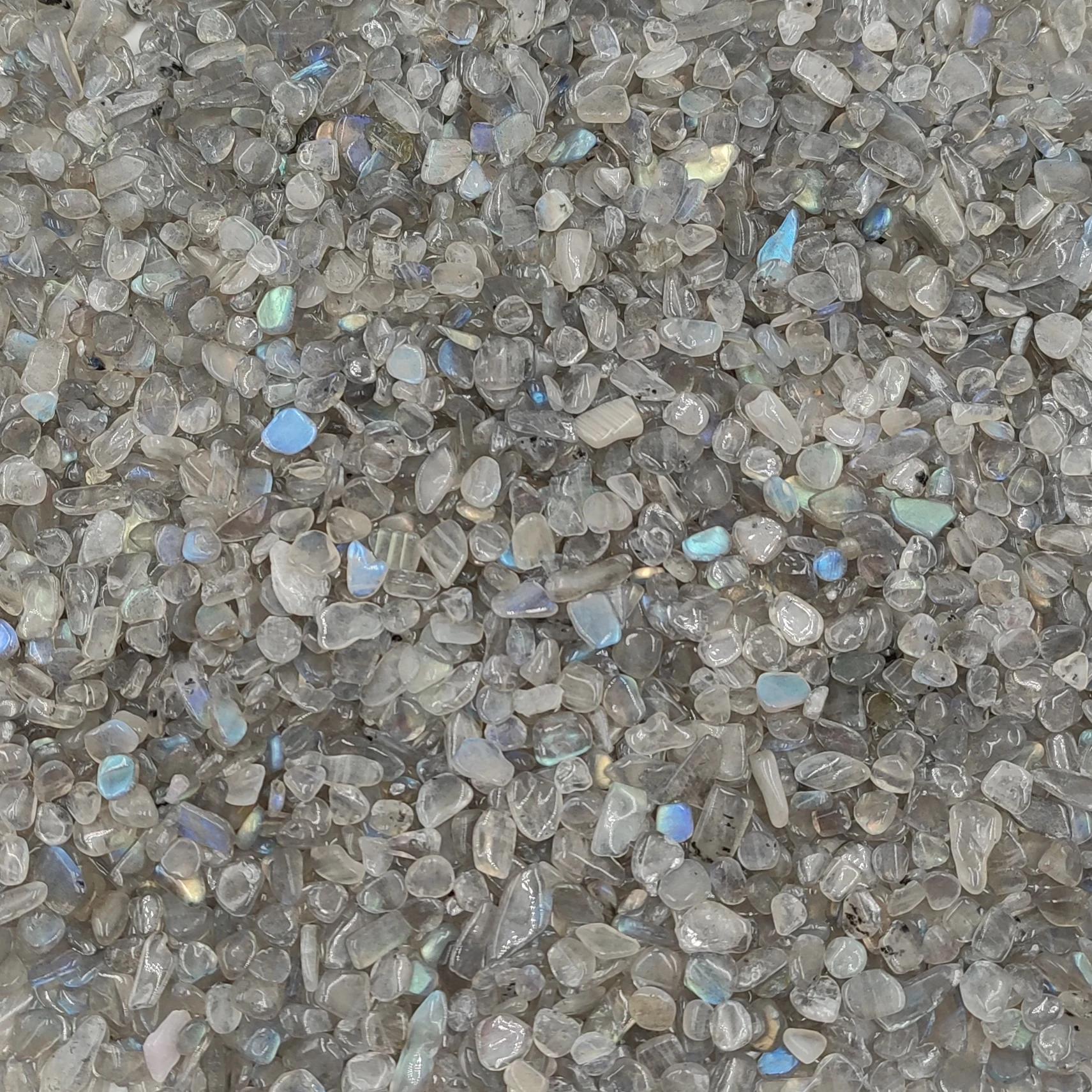 100g Pack Natural Labradorite Grey Moonstone Chip Gravel Crystals Stones Healing Mineral Gemstone Aquarium Home Room Decoration