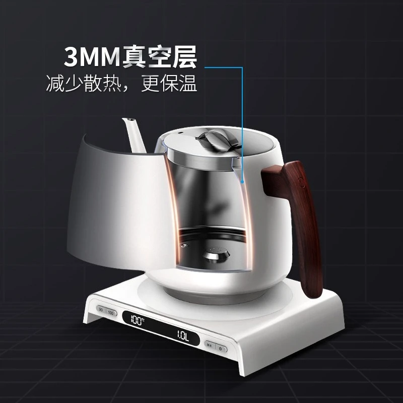 Chaleira a vácuo de camada dupla, bule de água automático para fazer chá